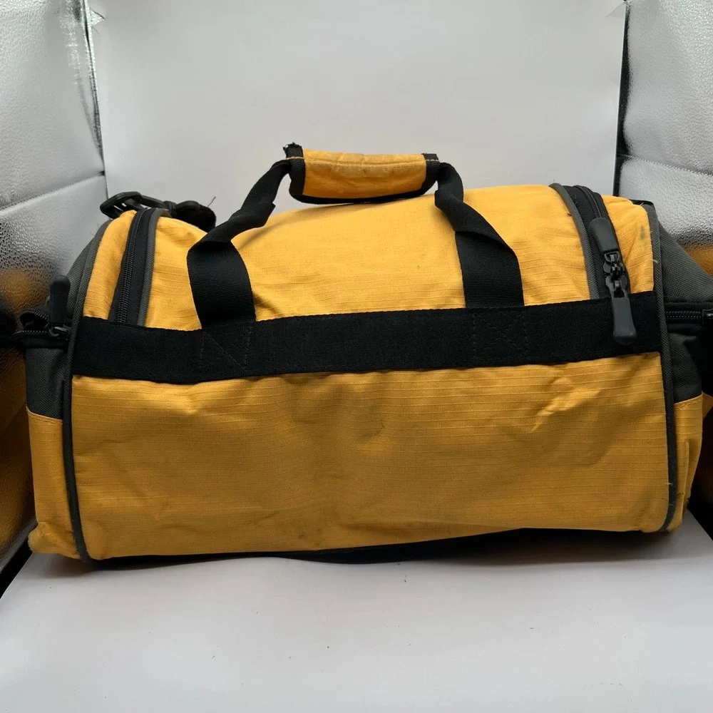 Eddie Bauer Yellow Ripstop Duffel Bag Travel Gym Weekend Carry On shoulder strap
